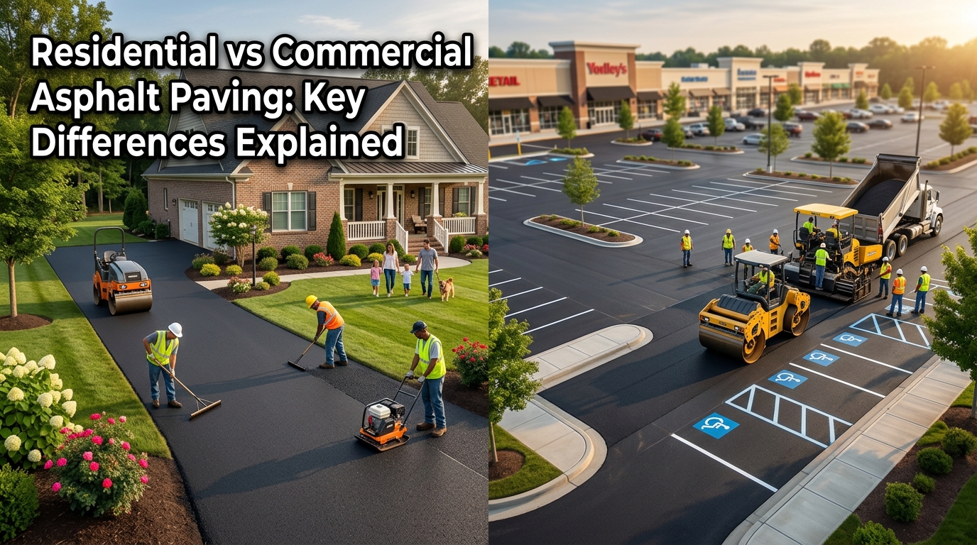 Residential vs Commercial Asphalt Paving